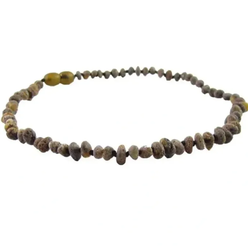 The Amber Monkey - Baroque Baltic Amber 12-13 inch Necklace, Raw Olive POP - cutbabycare.com | baby boutique & care hub* Online