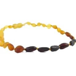 The Amber Monkey 12-13 Inch Necklace, Raw Rainbow Bean Pop - cutbabycare.com | baby boutique & care hub* Clearance