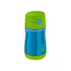 Thermos FOOGO Vacuum Insulated Stainless Steel 10-Ounce Straw Bottle Blue/Green - cutbabycare.com | baby boutique & care hub* Outlet