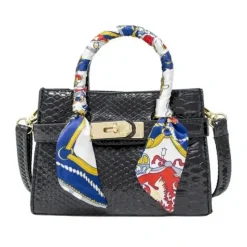 Tiny Treats - Crocodile Scarf Handbag, Black - cutbabycare.com | baby boutique & care hub* Outlet