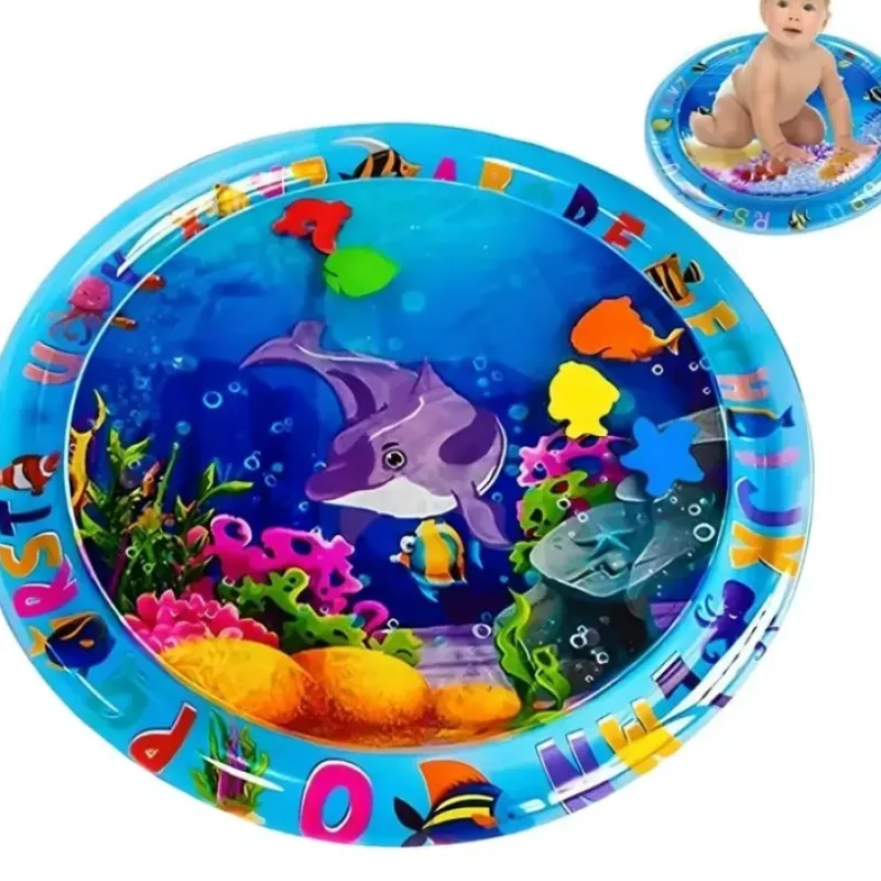 Toddly SplashCircle Round Tummy Time Water Mat Baby Sensory Play Mat - cutbabycare.com | baby boutique & care hub* Shop