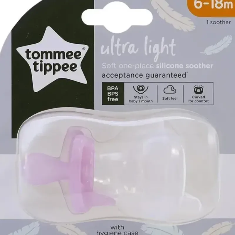 Tommee Tippee - Ultra Light Silicone Soother, 6/18 M, Lavender/White - cutbabycare.com | baby boutique & care hub* Hot