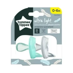 Tommee Tippee - Ultra Light Pacifier, 0/6M, Mint/White - cutbabycare.com | baby boutique & care hub* Outlet
