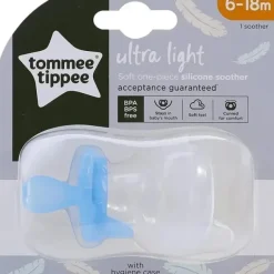 Tommee Tippee - Ultra Light Silicone Soother 6/18 M, White/Blue - cutbabycare.com | baby boutique & care hub* Online