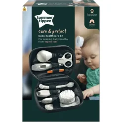 Tommee Tippee Baby Healthcare and Grooming Kit, 9x Essential Newborn Care Items for Home and Travel, Wipe-Clean and Waterproof Travel Case - cutbabycare.com | baby boutique & care hub* Sale