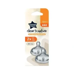 Tommee Tippee Closer to Nature Fast Flow Teats 2 Pack - cutbabycare.com | baby boutique & care hub* Online