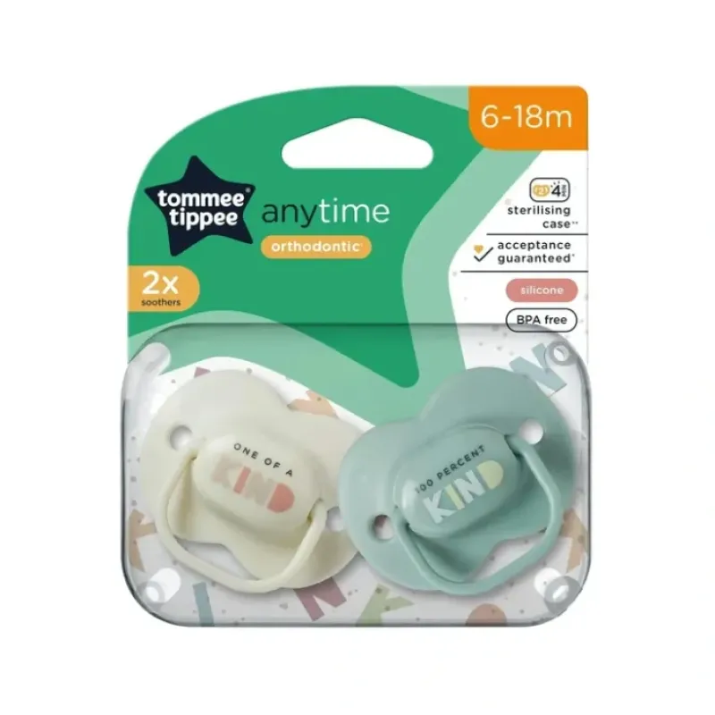 Tommee Tippee Closer To Nature Any Time Soother 6-18 Months 2 Pack Assorted - cutbabycare.com | baby boutique & care hub* Flash Sale