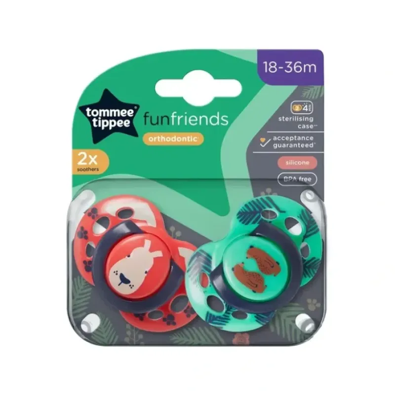 Tommee Tippee Fun Soother, 18-36 months, 2 pack, BPA free, Reusable steriliser pod - cutbabycare.com | baby boutique & care hub* Cheap