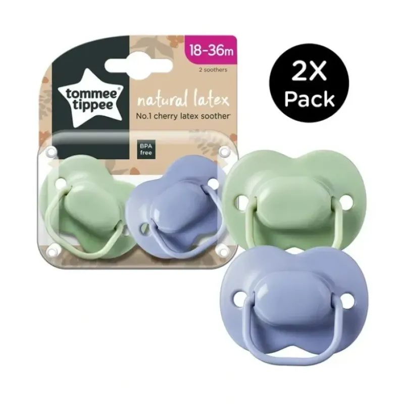 Tommee Tippee Natural Latex Cherry Soothers 18-36m 2 Pack (Colours May Vary) - cutbabycare.com | baby boutique & care hub* Cheap