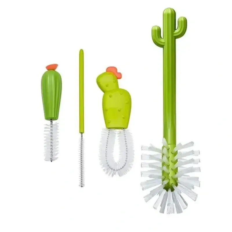 Tomy Boon Cacti Bottle Cleaning Brush Set with Vase, 5 pc - cutbabycare.com | baby boutique & care hub* Best