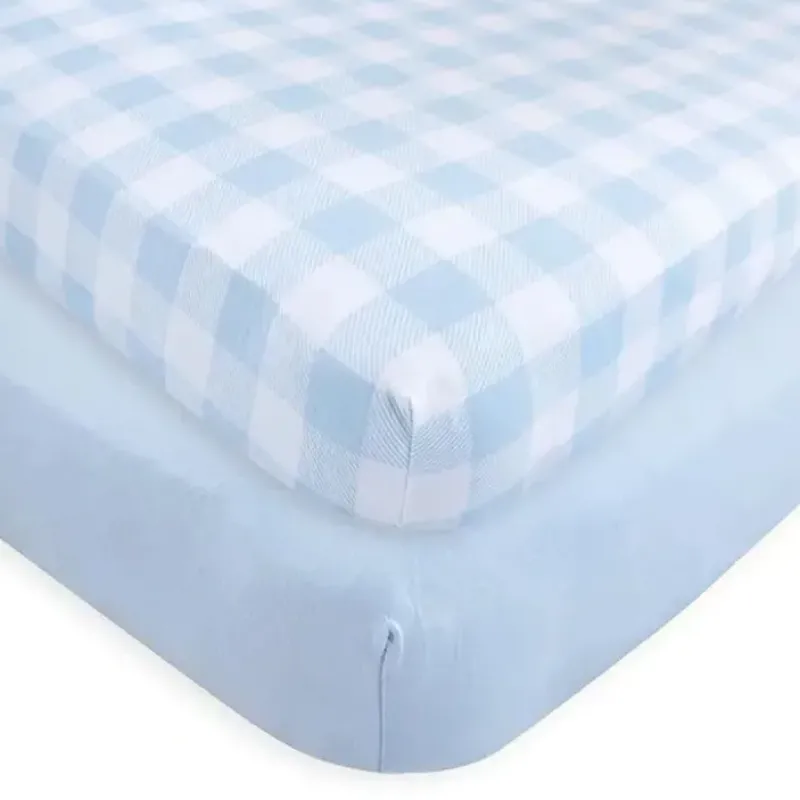 Touched by Nature - 2Pk Blue Baby Organic Cotton Crib Sheet - cutbabycare.com | baby boutique & care hub* Store