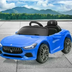 Traderight Group Kids Ride On Car Maserati Licensed Electric Dual Motor Toy Remote Control Blue - cutbabycare.com | baby boutique & care hub* Sale