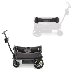 Veer Comfortable Cruiser Stroller Wagon With Veer Cruiser Bassinet Nap System Black - cutbabycare.com | baby boutique & care hub* Discount