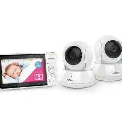 VTech BM5550AU 2-Camera 13cm Pan/Tilt Full Colour Baby Monitor Video/Audio Sound - cutbabycare.com | baby boutique & care hub* Discount