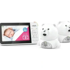 VTech Full Colour Baby Video & Audio Monitor Twin Bear Camera Pack White - cutbabycare.com | baby boutique & care hub* Shop