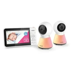 VTech Full Colour Baby/Infant Video & Audio Monitor Twin Camera Pack White - cutbabycare.com | baby boutique & care hub* Clearance