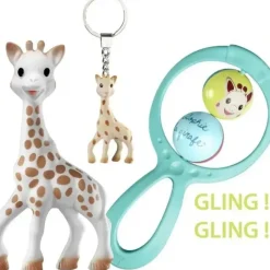 Vulli - Gift Set Sophie La Giraffe + Key Chain + Swing Rattle - cutbabycare.com | baby boutique & care hub* Clearance