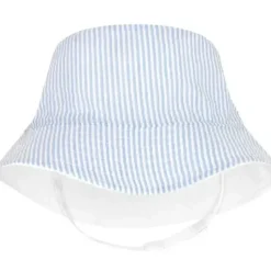 Wee Ones - Girls Reversible Ruffle Brim Seersucker Sun Hat, Blue Stripes - cutbabycare.com | baby boutique & care hub* Outlet