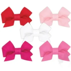 Wee Ones - 5Pk Baby Front Tail Bows, Pink - cutbabycare.com | baby boutique & care hub* Flash Sale