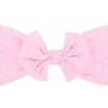 Wee Ones - Soft Shabby Dot Nylon Girls Baby Band With Matching Bowtie, Rose - cutbabycare.com | baby boutique & care hub* Outlet