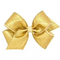Wee Ones King Party Glitter Bow - Gold - cutbabycare.com | baby boutique & care hub* Best