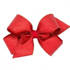 Wee Ones Medium Party Glitter Bow - Red - cutbabycare.com | baby boutique & care hub* Cheap