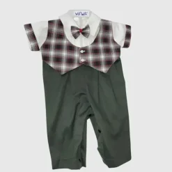 Will' Beth - Baby Green Playd Boys Romper - cutbabycare.com | baby boutique & care hub* Fashion