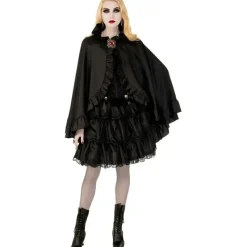 Women's/Ladies Satin Cape Halloween Party Adult Vampire Scary Costume Black - cutbabycare.com | baby boutique & care hub* Store