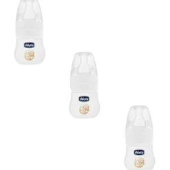 Nursing Feeding|3x Chicco Nursing Baby Micro 60ml Feeding Milk Bottle w/ Silicone Teat 0m+ Clear - cutbabycare.com | baby boutique & care hub