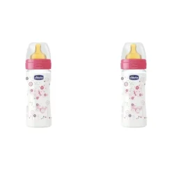 Nursing Feeding|2x Chicco Nursing Baby Well-Being 250ml Feeding Bottle/Anti Colic Teat 2m+ Girl - cutbabycare.com | baby boutique & care hub