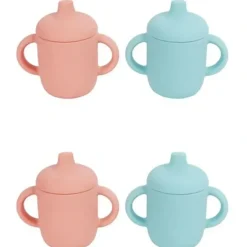 Shop All|4x Cuddle Bug Baby/Toddler Silicone Sippy Cup 160ml w/ Anti Slip Dots Pink/Blue - cutbabycare.com | baby boutique & care hub