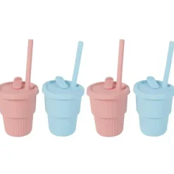 Health Safety|3x Cuddle Bug Baby/Toddler Silicone Training Drinking Straw Cup 300ml Pink/Blue - cutbabycare.com | baby boutique & care hub