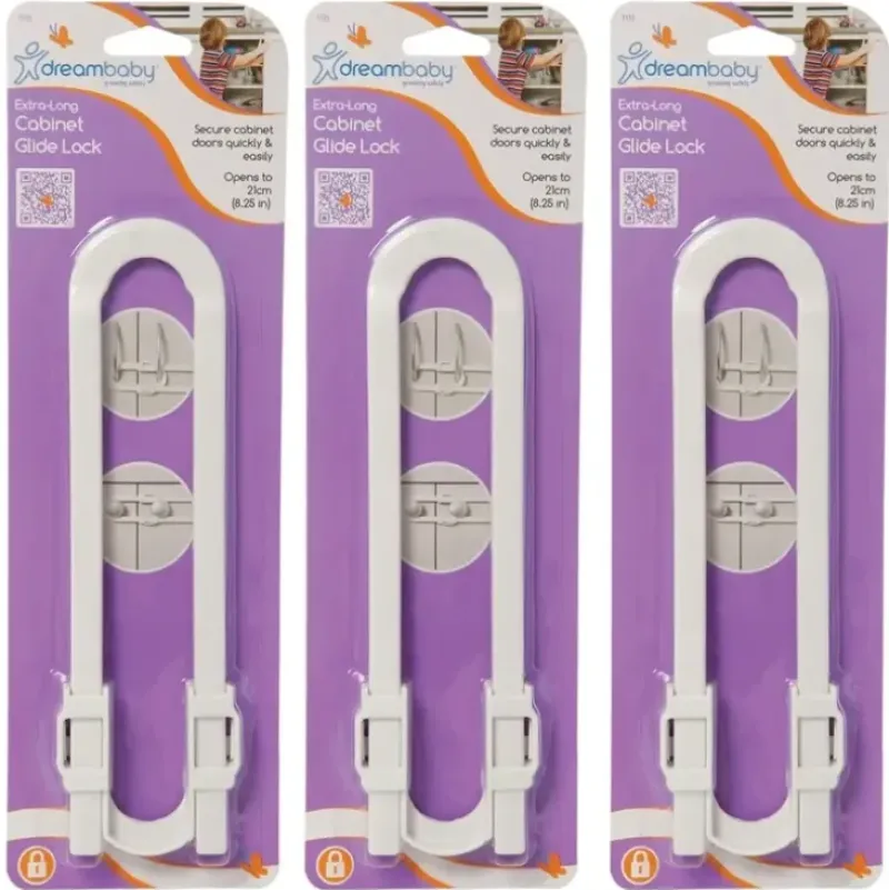 Shop All|3x dreambaby Child/Toddler Protection/Safety Extra Long Cabinet Glide Latch/Lock - cutbabycare.com | baby boutique & care hub