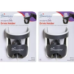 Stroller|2x dreambaby Drink/Bottle/Sippy Cup Holder w/ Clamp For Stroller/Pram Grey/White - cutbabycare.com | baby boutique & care hub