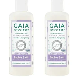 Bath Potty|2x Gaia Bubble Bath Sleeptime 250ml Baby/Kids 6m+ Sensitive Skin Organic/Natural - cutbabycare.com | baby boutique & care hub
