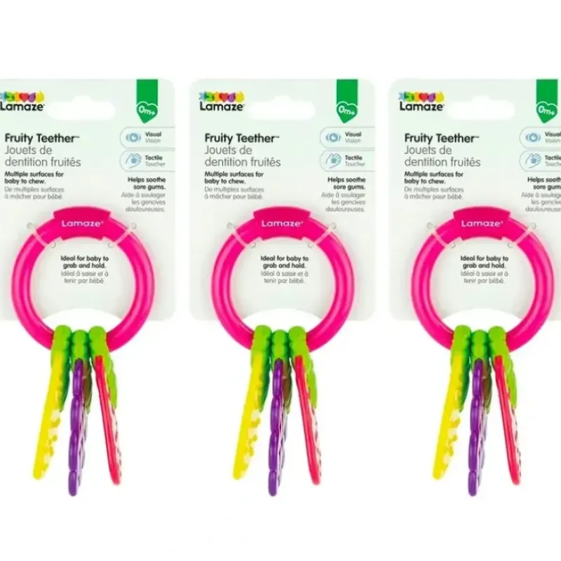 Shop All|3x Lamaze Fruity Chewy Teether Chewing Toy Kids/Toddler/Baby 0m+ Assorted 12cm - cutbabycare.com | baby boutique & care hub