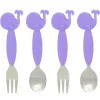 Shop All|4x Marcus & Marcus BPA Free Spoon & Fork Cutlery Set Kids/Baby 3m+ Lilac Whale - cutbabycare.com | baby boutique & care hub