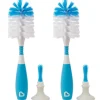 Health Safety|2x Munchkin 24cm Suction Bristle Bottle/Cup Cleaning Scrub Brush w/Stand Asst - cutbabycare.com | baby boutique & care hub