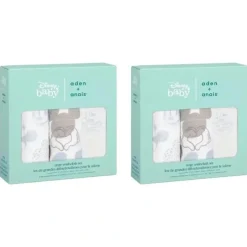 Shop All|2x 3pc Aden & Anais Mickey & Minnie Baby/Infant Classic Cotton Washcloths Set - cutbabycare.com | baby boutique & care hub