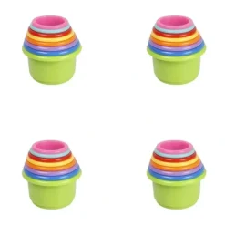 Shop All|4x 8pc Cuddle Bug Baby/Toddler Stacking Fun Play Toy Cups 30x8.4cm Assorted - cutbabycare.com | baby boutique & care hub