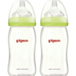 Shop All|2x PIGEON Softouch Glass Peristaltic Plus Feeding Bottle 160ml SS Teat Baby 0m+ - cutbabycare.com | baby boutique & care hub