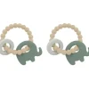 Shop All|2x Playground Baby 11cm Silicone/Beechwood Elephant Teether Teething 3m+ Sage - cutbabycare.com | baby boutique & care hub