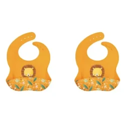 Shop All|2x Sassi Silicone Bib Chompy The Lion Baby/Childrens Tableware Cutlery 6m+ - cutbabycare.com | baby boutique & care hub
