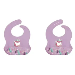 Shop All|2x Sassi Silicone Bib Sparkly The Unicorn Baby/Childrens Tableware Cutlery 6m+ - cutbabycare.com | baby boutique & care hub