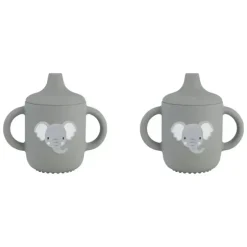 Shop All|2x Splosh Baby Elephant Silicone Sippy Cup w/ Handles Drinkware 12cm Grey 0+ - cutbabycare.com | baby boutique & care hub