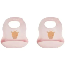 Shop All|2x Splosh Baby Giraffe Feeding Bib Adjustable Food Catcher 23x24cm Pink 0+ - cutbabycare.com | baby boutique & care hub