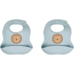 Shop All|2x Splosh Baby Lion Silicone Feeding Bib Adjustable Food Catcher 24cm BLU 0+ - cutbabycare.com | baby boutique & care hub