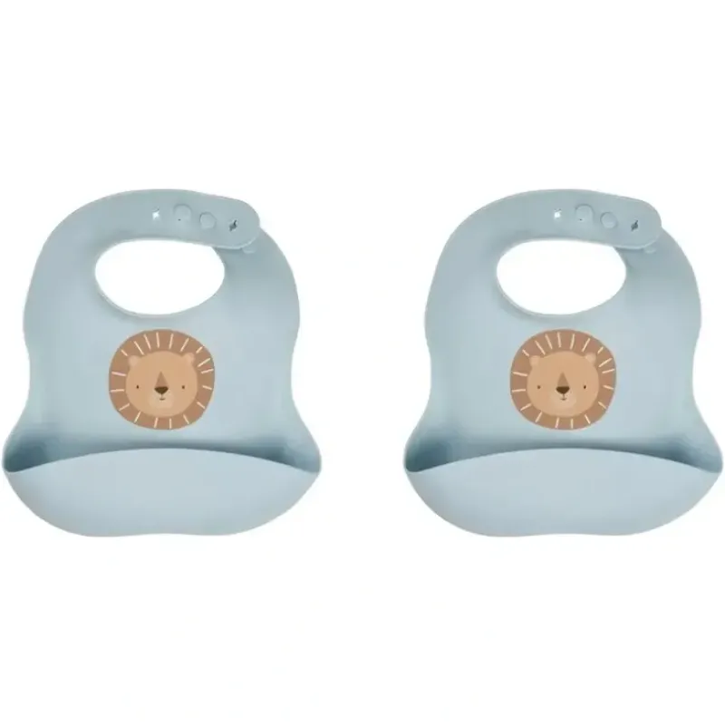 Shop All|2x Splosh Baby Lion Silicone Feeding Bib Adjustable Food Catcher 24cm BLU 0+ - cutbabycare.com | baby boutique & care hub