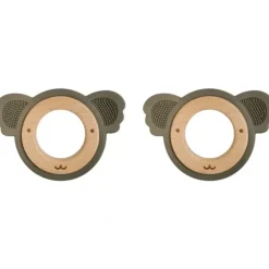Shop All|2x Urban Koala 8cm Silicone/Wood Teether Ring Baby/Infant Feeding Green/Natural - cutbabycare.com | baby boutique & care hub