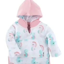Zoocchini - Baby Girl Terry Swim Coverup Upf50+, Seahorse - cutbabycare.com | baby boutique & care hub* Cheap